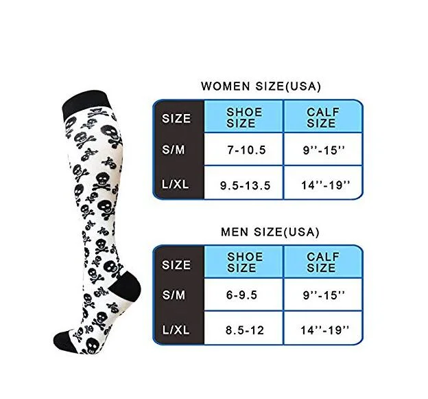 Unisex Long 15-20mmhg Best Medical Nursing Compression Socks for Women and Men