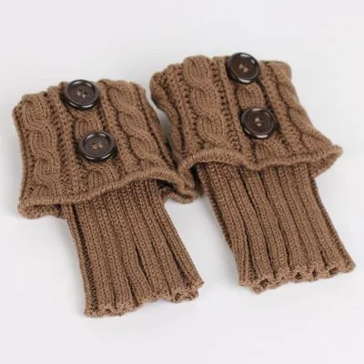 Women Winter Short Boots Socks Cuff Knitting Leg Warmers Socks