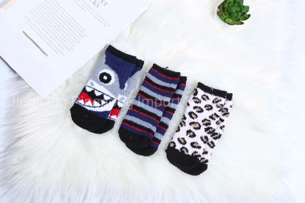 Cute Cartoon Soft Fuzzy Microfiber Baby Socks