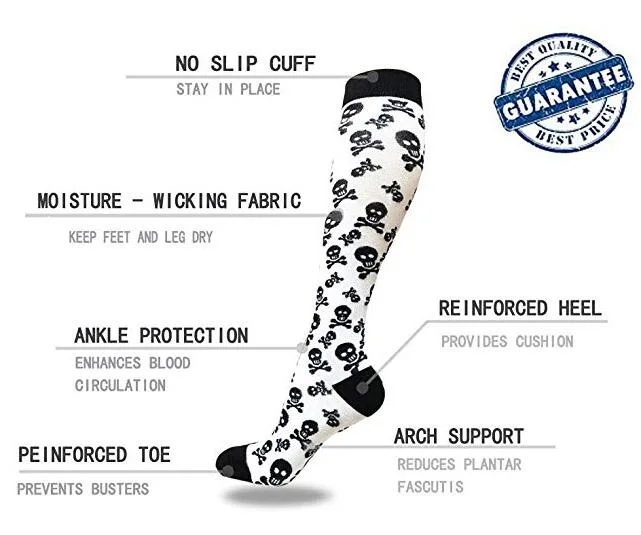 Unisex Long 15-20mmhg Best Medical Nursing Compression Socks for Women and Men