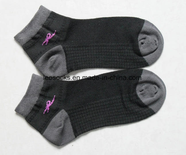 Black Cotton Ankle Socks for Men Athletic Socks