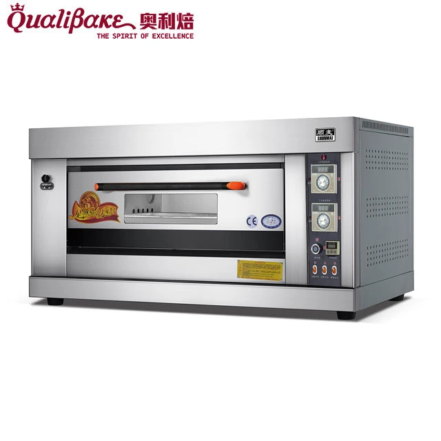 Long Life Using Economic Deck Oven 2 Deck 4 Tray Gas Deck Oven