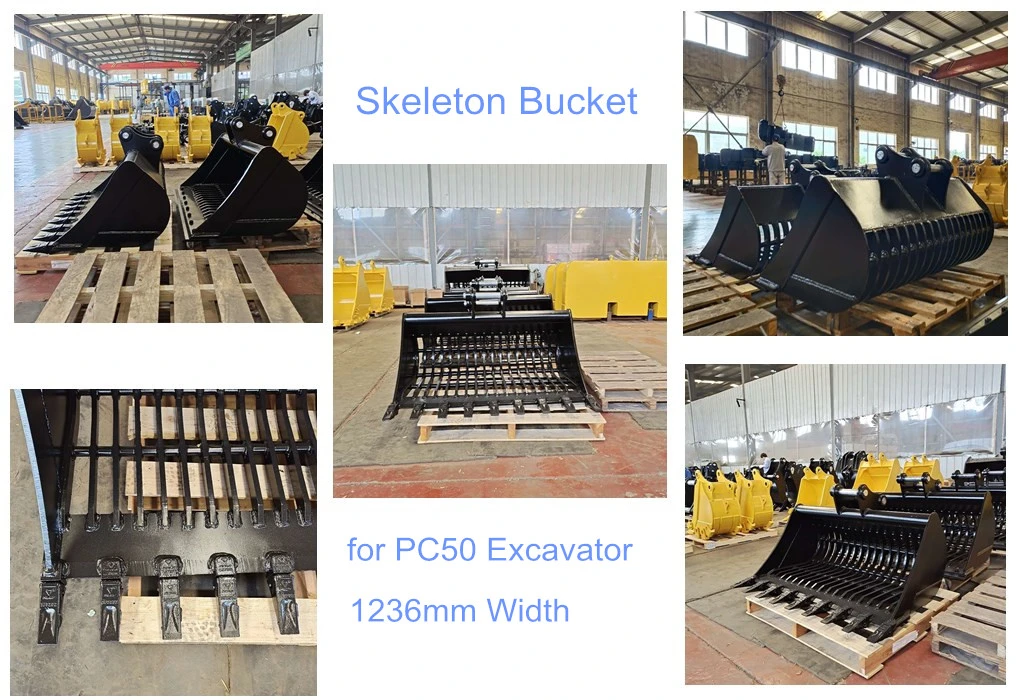 PC50 Wide Heavy Duty Excavator Skeleton/Grating Bucket