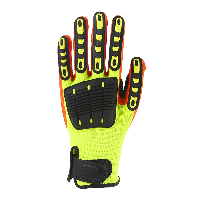 Factory Anti-Slip Gloves, Industrial Anti-Impact Sports Mechanical Latex Safety Work Gloves