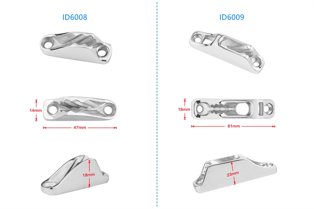 Boat Clam Cleat / Kayak Rope Cleat / Quick Grip Cleat in Stainless Steel Marine Parts