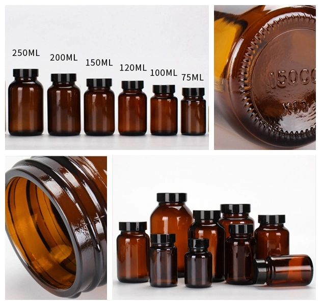 100ml 80ml 120ml Amber Brown Empty Medicine Bottle