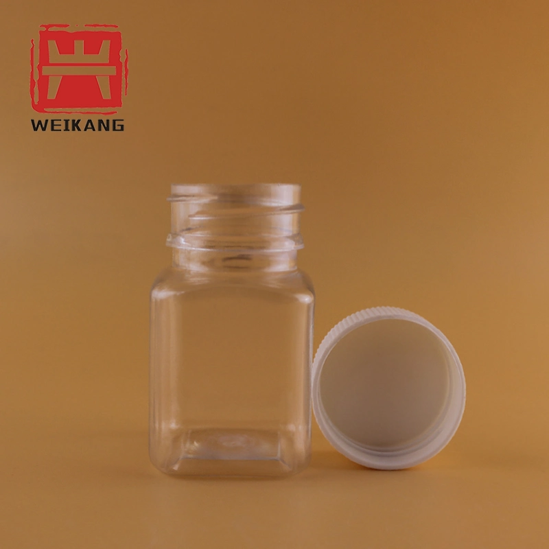 Hot Sell Small Clear Square Plastic Pill Bottles for Sale