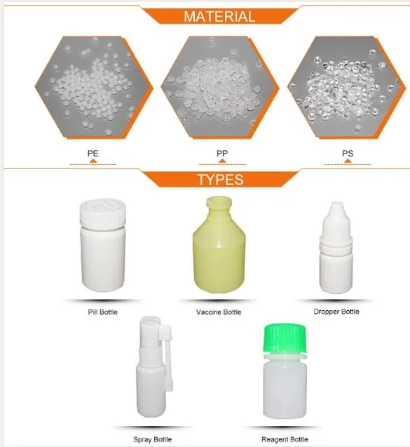 Hot Sell Small Clear Square Plastic Pill Bottles for Sale