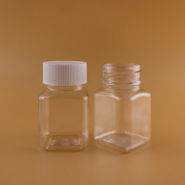 Hot Sell Small Clear Square Plastic Pill Bottles for Sale