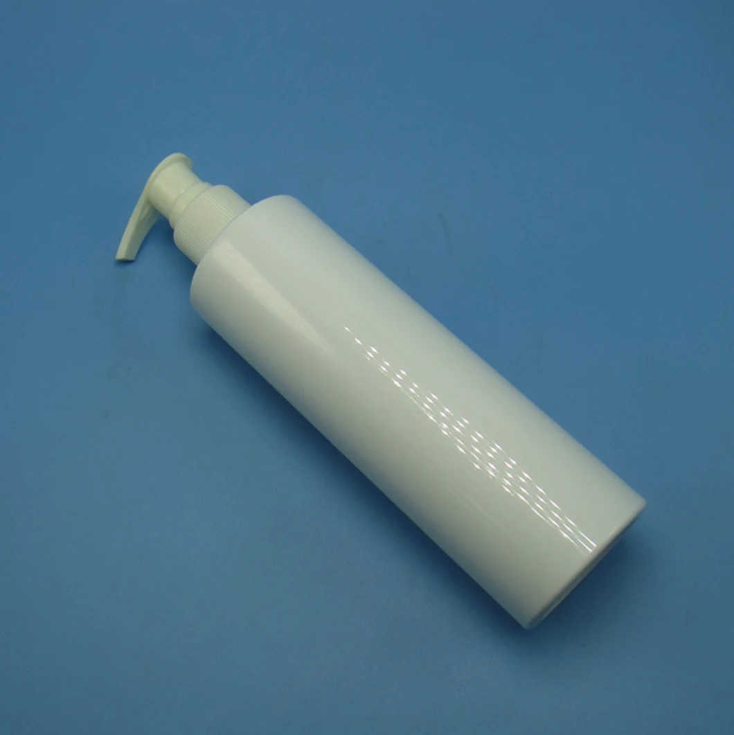 Hot Sale 250ml Pet Bottle, 8 Oz Pet Bottle Cylinder White Bottle with Lotion Pump