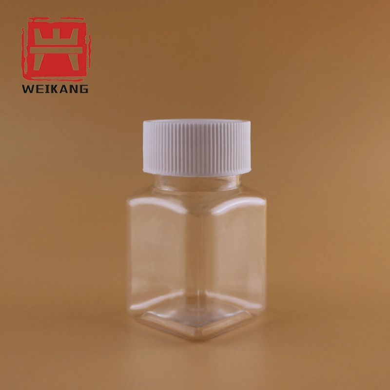 Hot Sell Small Clear Square Plastic Pill Bottles for Sale