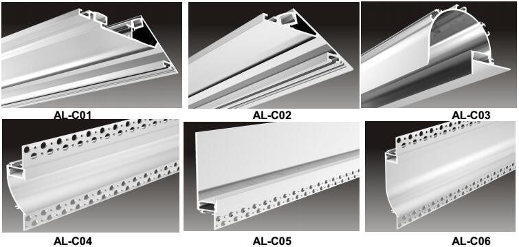 Cover Profile for Ceiling Drywall LED Aluminum Cover Profile