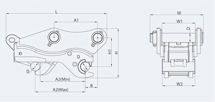 Double Safety Model Quick Hitch Hydraulic Multi Coupler with Double Lock