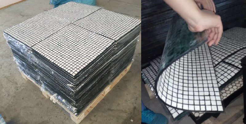 Screen Discharge Chute Wear Plate Ceramic Liner Cn Backed Wear Liner Rubber Ceramic Price
