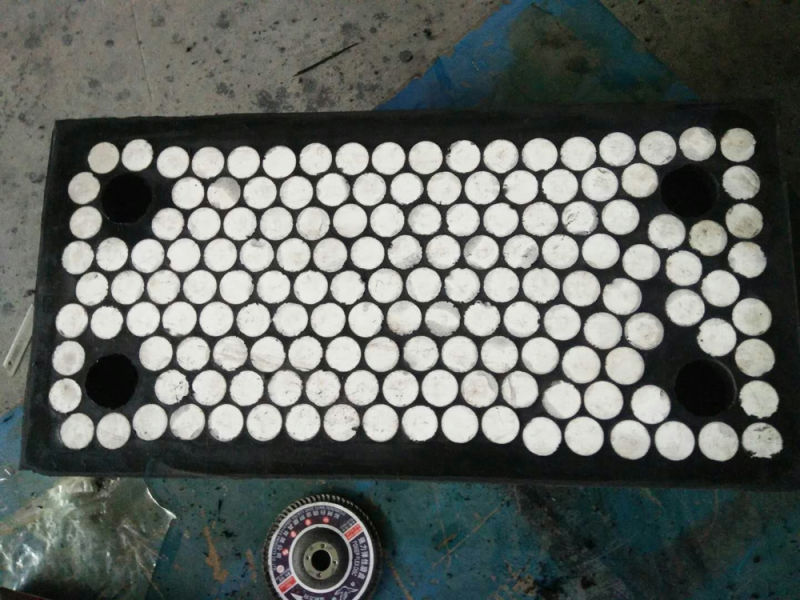 Screen Discharge Chute Wear Plate Ceramic Liner Cn Backed Wear Liner Rubber Ceramic Price
