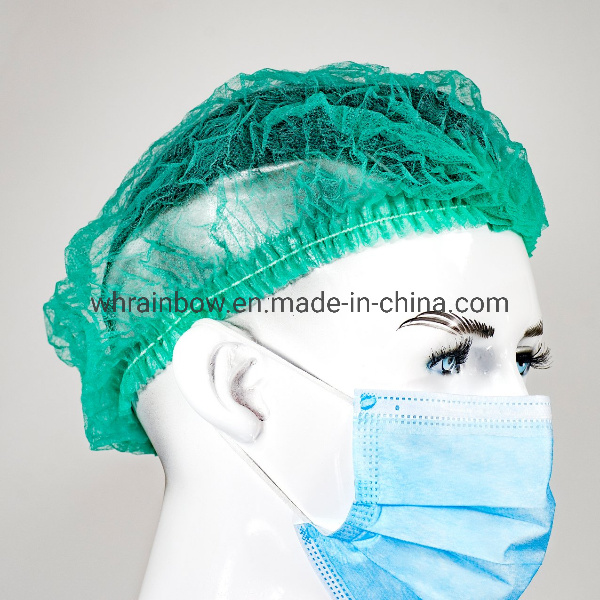 Red PP Disposable Surgical Caps for Nursing / Surgical Bouffant Caps