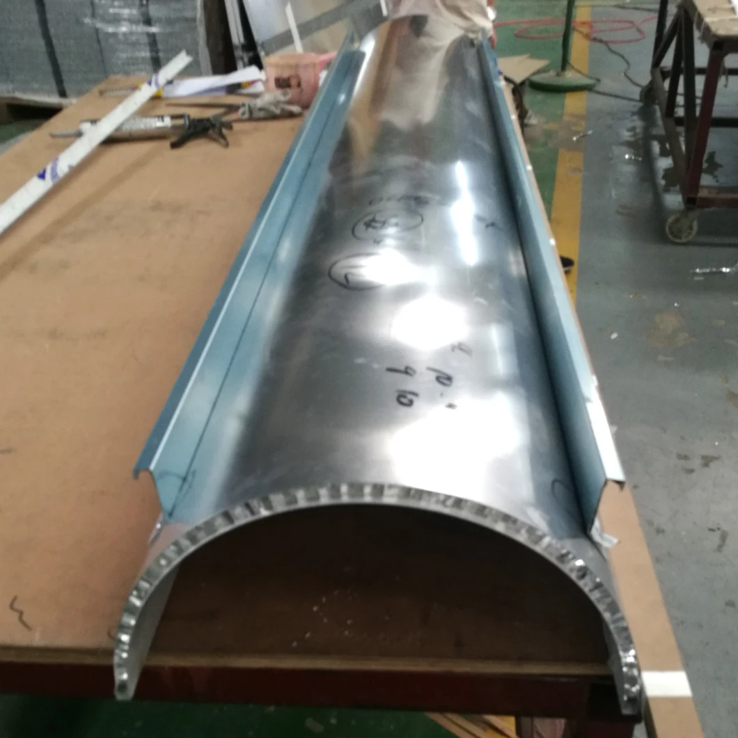 Circle Curved Aluminium Honeycomb Sandwich Panel for Column Envelope and Decoration