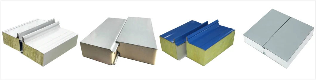 Building Materials Wall and Roof Fireproof/Soundproof Rockwool/EPS/PU Insulated Sandwich Panel