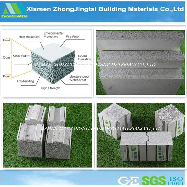 Sound Insulation EPS Fiber Cement Board Sandwich Panel for Hotel Building