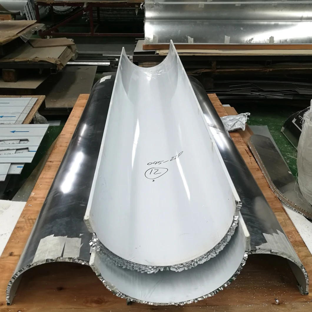 Circle Curved Aluminium Honeycomb Sandwich Panel for Column Envelope and Decoration