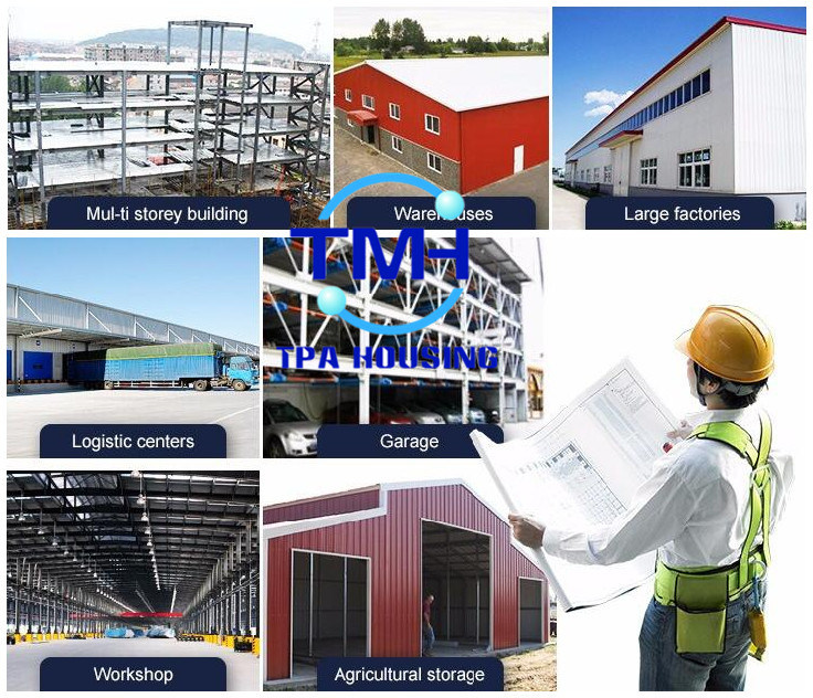 Steel Sandwich Panel Steel Structure Workshop with Steel Building Garage