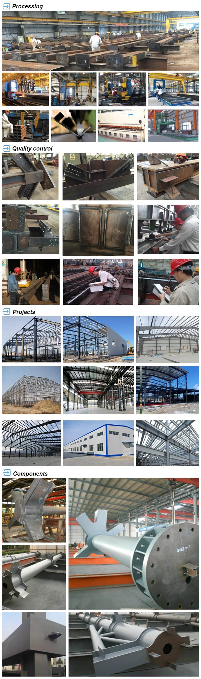 Prefabricated Fabricated Pre-Engineered Steel Frame Structure Building Workshop Warehouse Garage