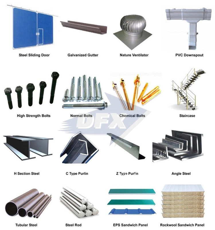 Large Span Light Gauge Weight Steel Structure Fabrication Workshop Layout