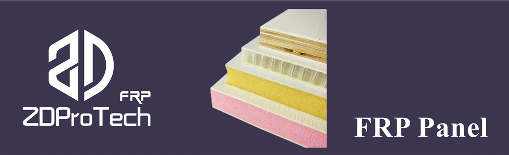 Insulated FRP Sandwich Wall Panel, Anti-Corrosion GRP Fiberglass XPS PU Foam Composite Panel.