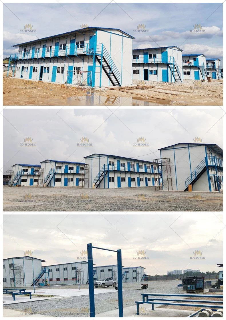 Insulated Sandwich Panel Prefabricated Labour Colony Steel Structure House in Malaysia