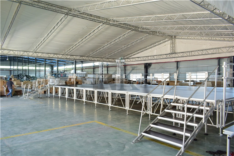 Aluminum Platform Adjustable Riser Portable Mobile Stage with Guardrail for Event Concert