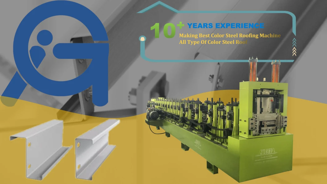 Fully Automatic Cold Steel Strip Profile C Z Purlin Roll Forming Machinery Roof Truss Shaping Machine