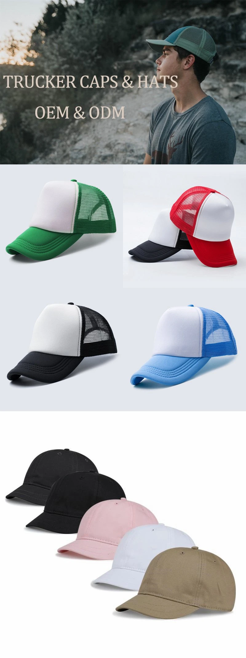 High Quality Custom Hats and Caps 5 Panel Snapback Cotton Caps Hat Trucker Hat & Caps