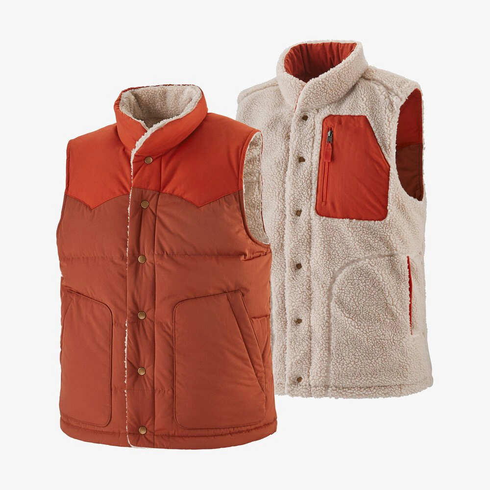 Mens Waterproof Reversible Winter Vest W Two Ways Zipper Down Vest