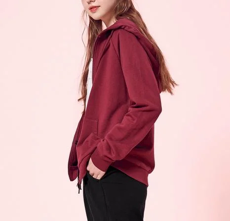 New Desing Factory Women High Quality Fashion Cotton Fleece Sweatshirt Sweater Shirt Hooded Jacket