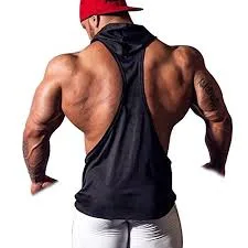 Bulk Wholesale High Quality Custom Cotton and Spandex Plain Mens Muscle Stringer Vest Tank Top Men