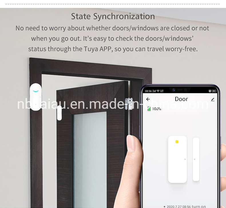 Wireless Tuya WiFi Window Door Magnetic Detector Sensor Alarm