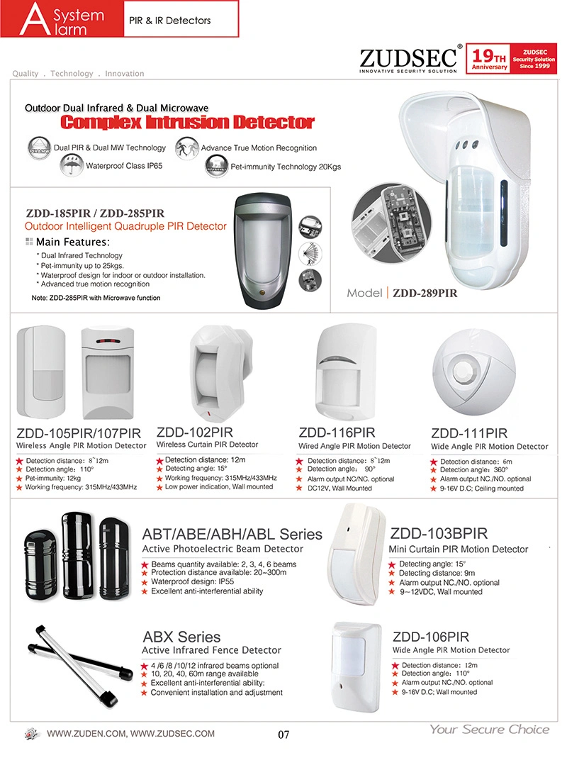 Universal Wired PIR Sensor for Home Alarm System Wired Infrared Motion Detector Sensor for Smart Home