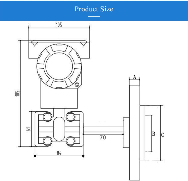 Pipe Level Sensor Water Level Meter Pressure Level Measurement Sensor