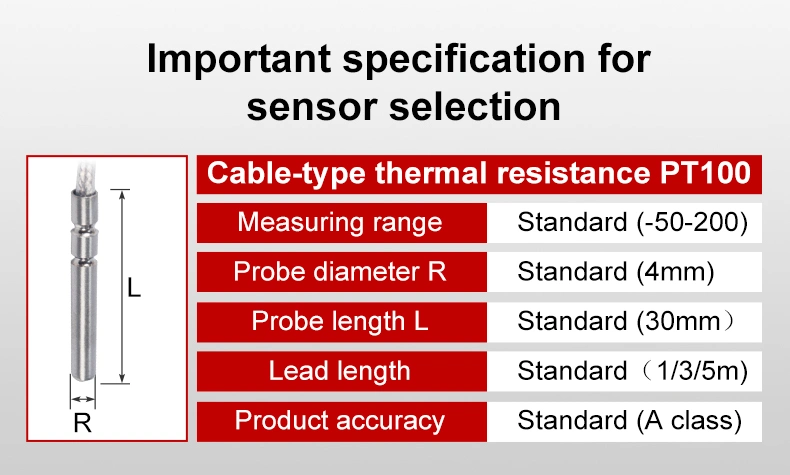 Air Temperature Sensor PT100 Temperature Transmitter 420mA RS485 Temperature Sensor