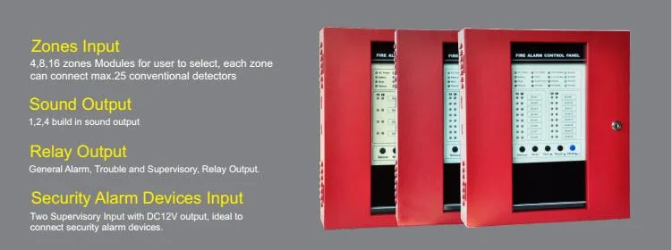 Conventional Fire Alarm Control Panel Wire Connect with Fire Alarm Sensor