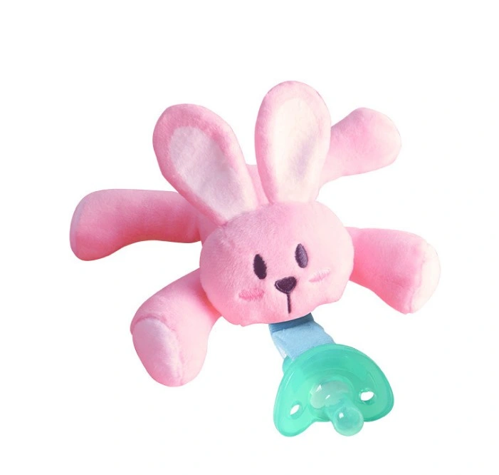 Animals Baby Pacifier Funny Pacifier Holder Stuffed Plush Animal Pacifier