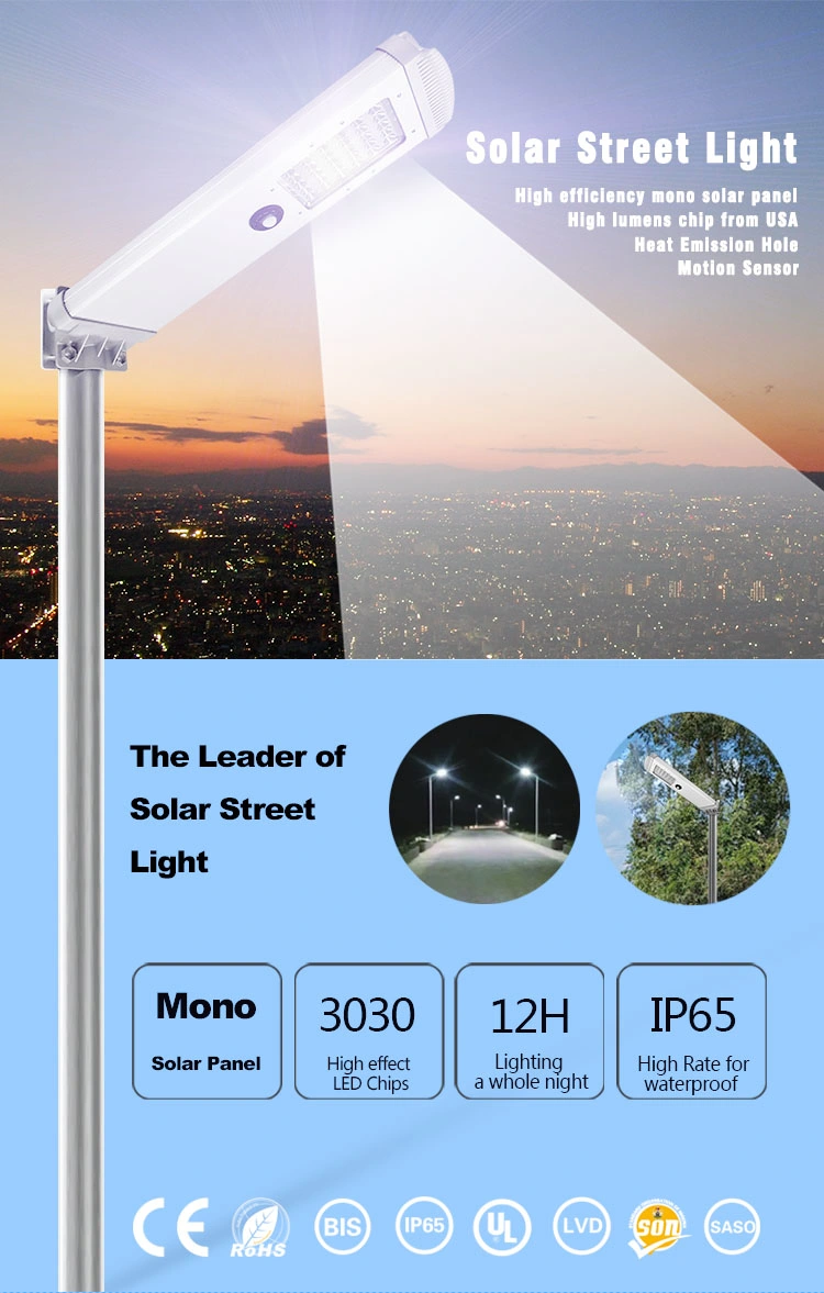 Remote Control LED Lighting Lamp Main Road Lighting Smart Outdoor Solar Street Lamp