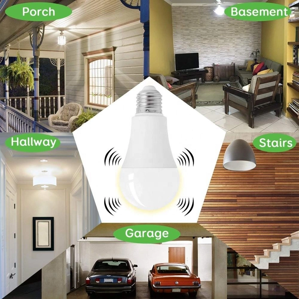 A60 5W LED Microwave Motion Sensor Bulb Light Control LED Sensor Bulb