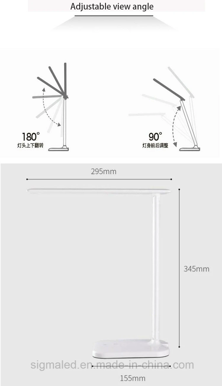 Hot Sales Foldable Rechargeable LED Book Reading Light with USD Charging 1.5 Wires