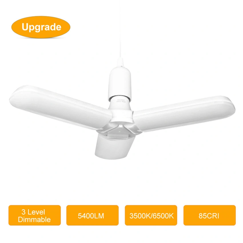 220V E27 B22 Ceiling Fan Blade LED 360 Angle Adjustable 45W Deformable 50W Foldable 60W Bulb LED Light LED Bulb Light