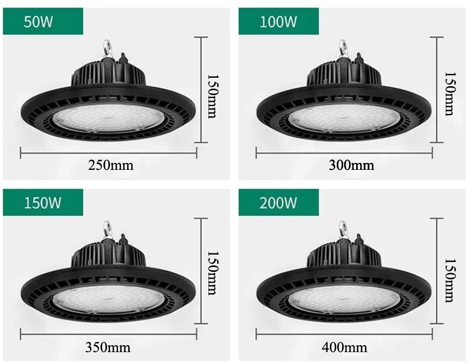 UFO LED High Bay Light 50W 100W 150W 200W IP65 Waterproof LED Shop Light Warehouse Lighting