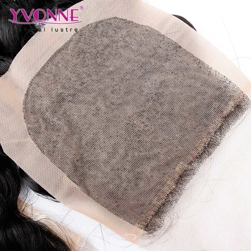 Brazilian Virgin Hair Curly Human Hair Silk Base Closure