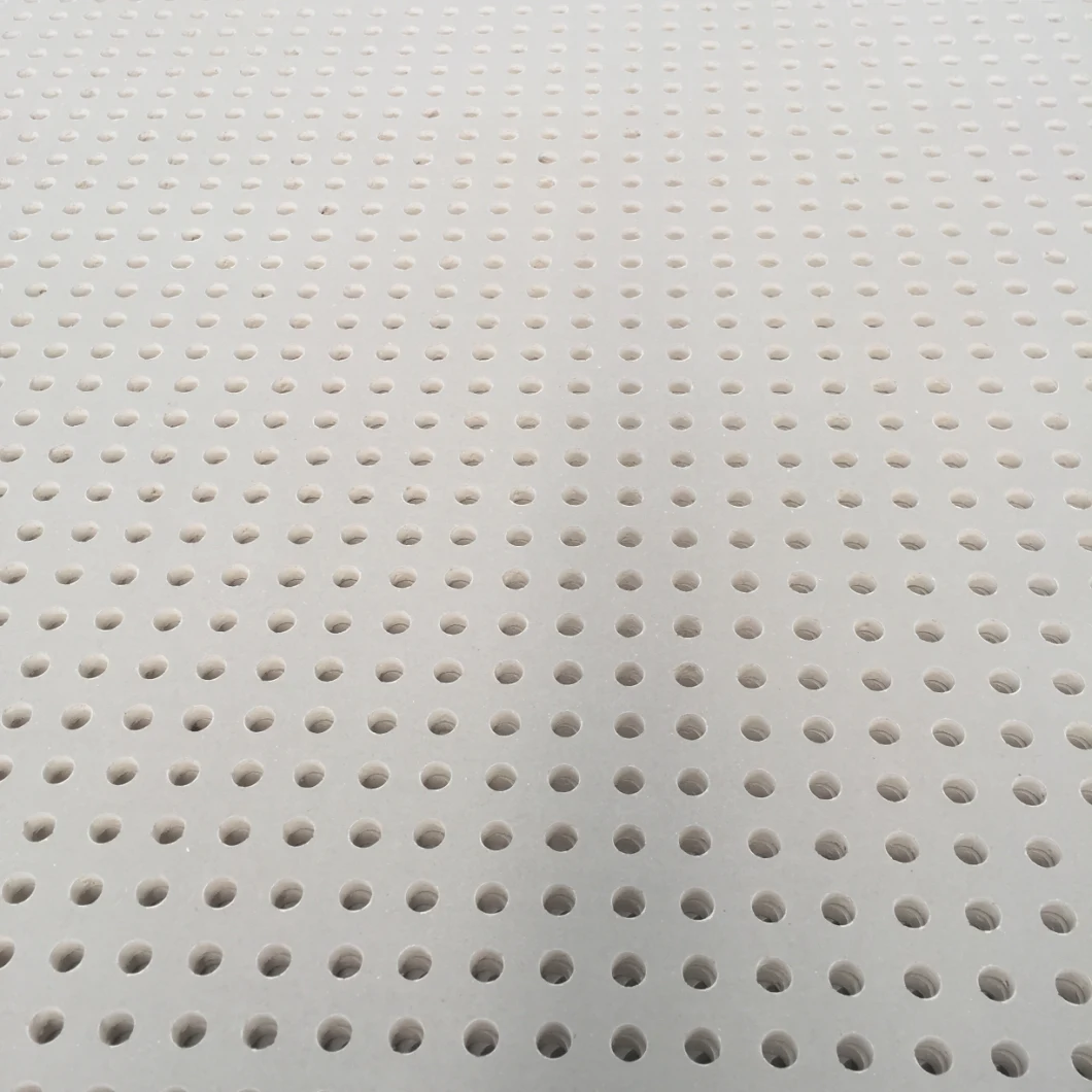 White Perforated Gypsum Board Acoustic Panel for Auditorium Wall Materials