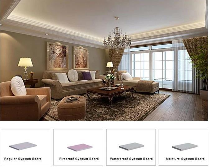 Gypsum Ceiling Board/Moisture Proof Gypsum Board/Plasterboard/Gypsum Board Customized