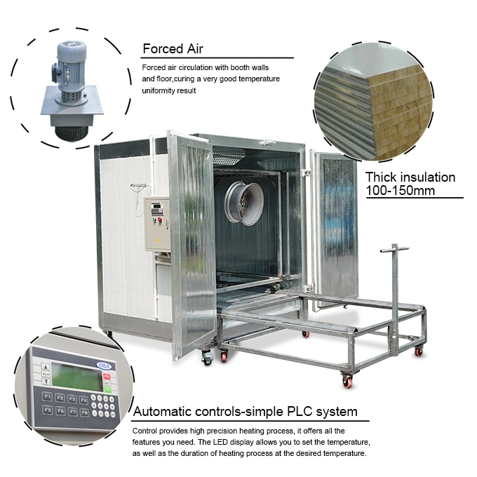 Small Production Powder Painting Coat Spray Booth with Powder Reclaim System